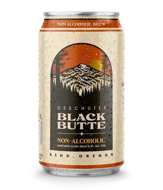 A photograph of the Black Butte Non-Alcoholic Can