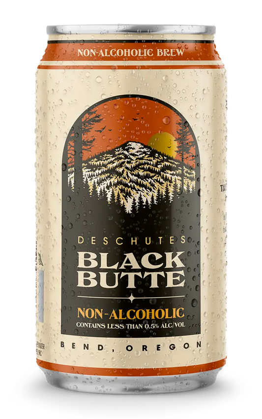 A photograph of the Black Butte Non-Alcoholic can.